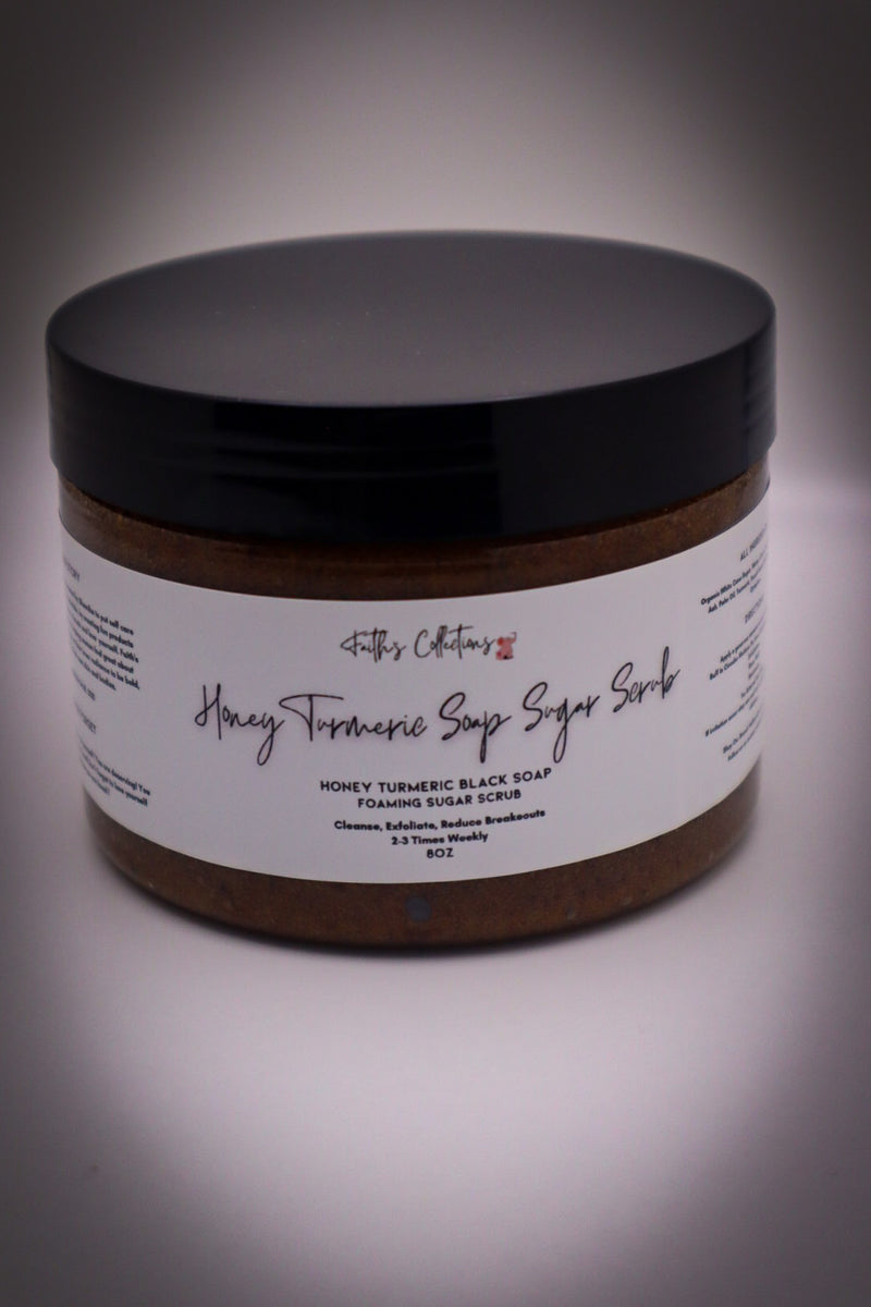 Honey Turmeric Black Soap Sugar Scrub