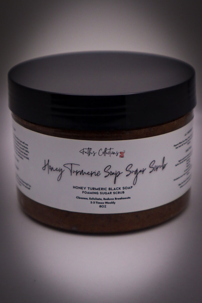 Honey Turmeric Black Soap Sugar Scrub